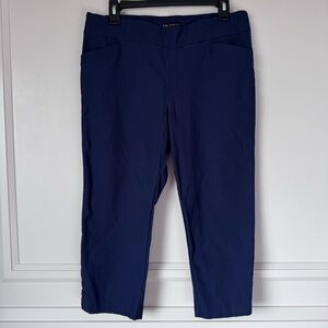 Lee Modern Series Midrise Fit Blue Pull On Capri Pants Women's Size 14 Medium